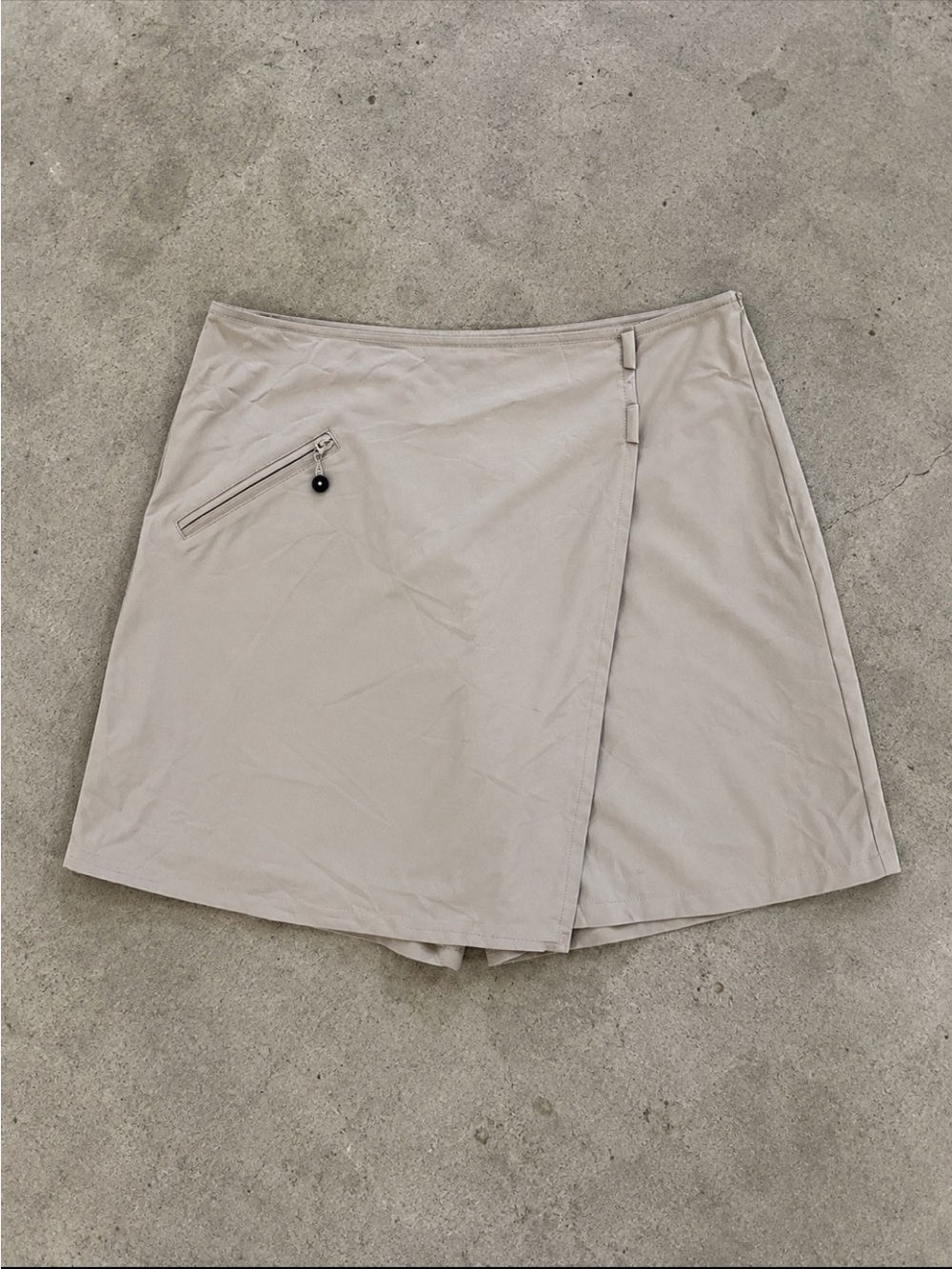 Jamie Sadock Golf Skort Woman 10 Beige Athletic Skirt Skort Zip Pocket Stretch